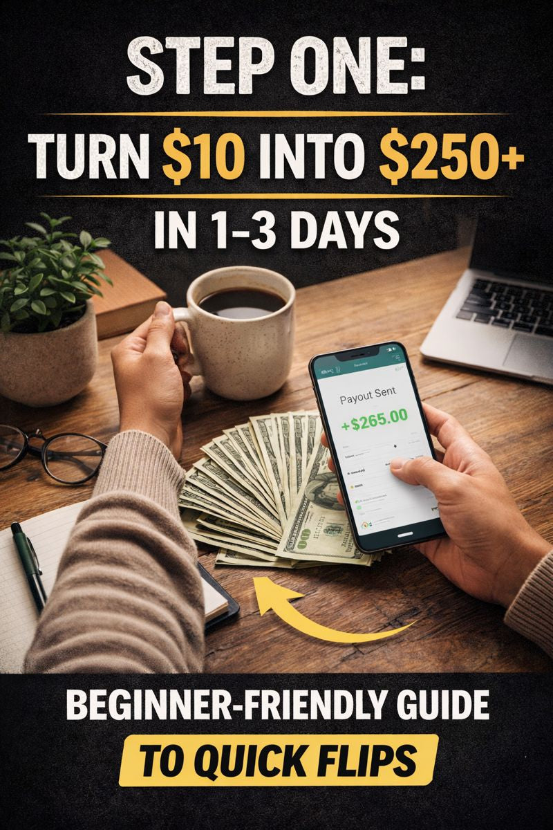Step One: Turn $10 Into $250+ in 1–3 Days